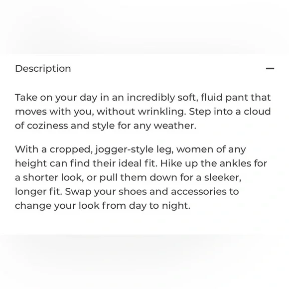 Tillage Sophisticated Cropped Pants Lightweight Joggers - Picture 5 of 7